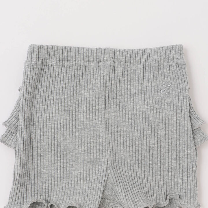 Short Back Frill Leggings,Off white, medium image number 2