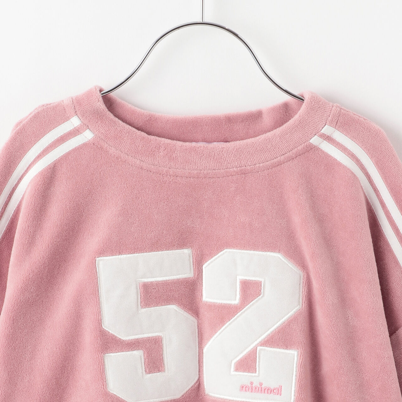 Short Velour Sweatshirt,Pink, large image number 2