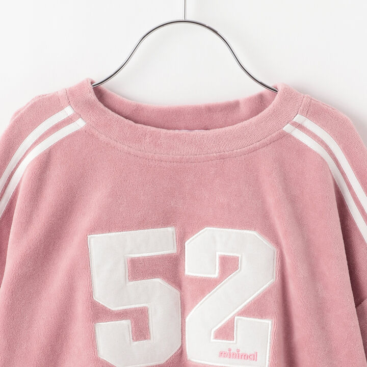 Short Velour Sweatshirt,Pink, medium image number 2