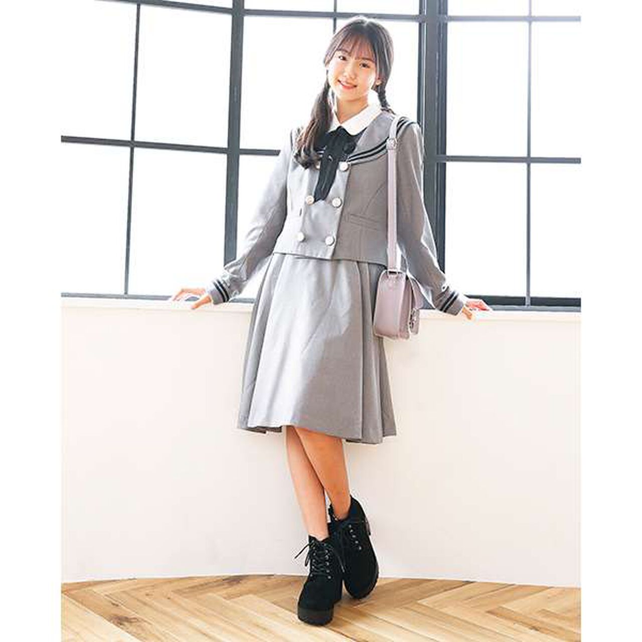 Double Sailor Jacket,Gray, large image number 2