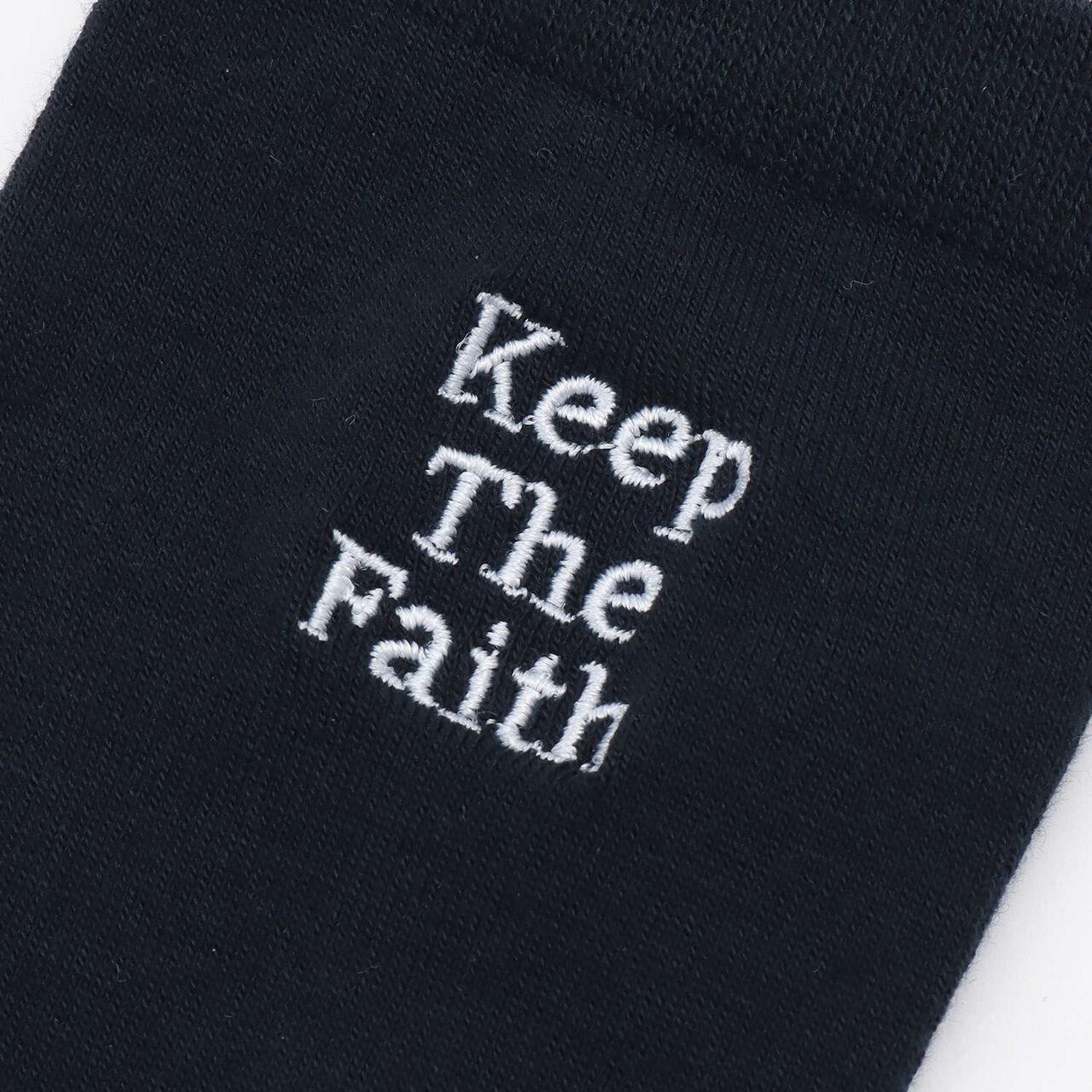 3-Tier Embroidered Knee-High Socks,Navy, large image number 1