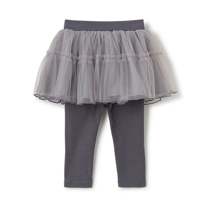 Tulle Skirt with Leggings Set,Blue gray, medium image number 2