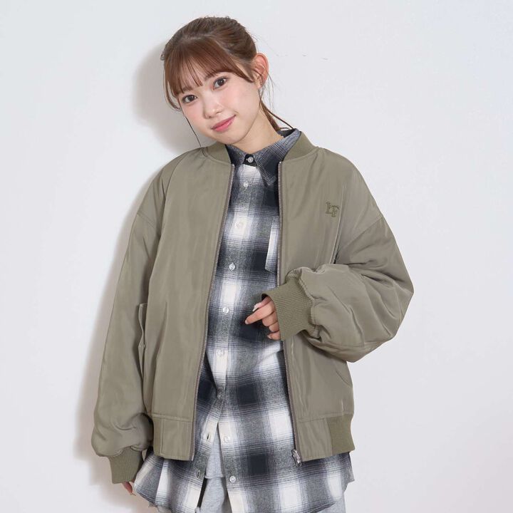 Reversible MA1 Jacket,Khaki, medium image number 0