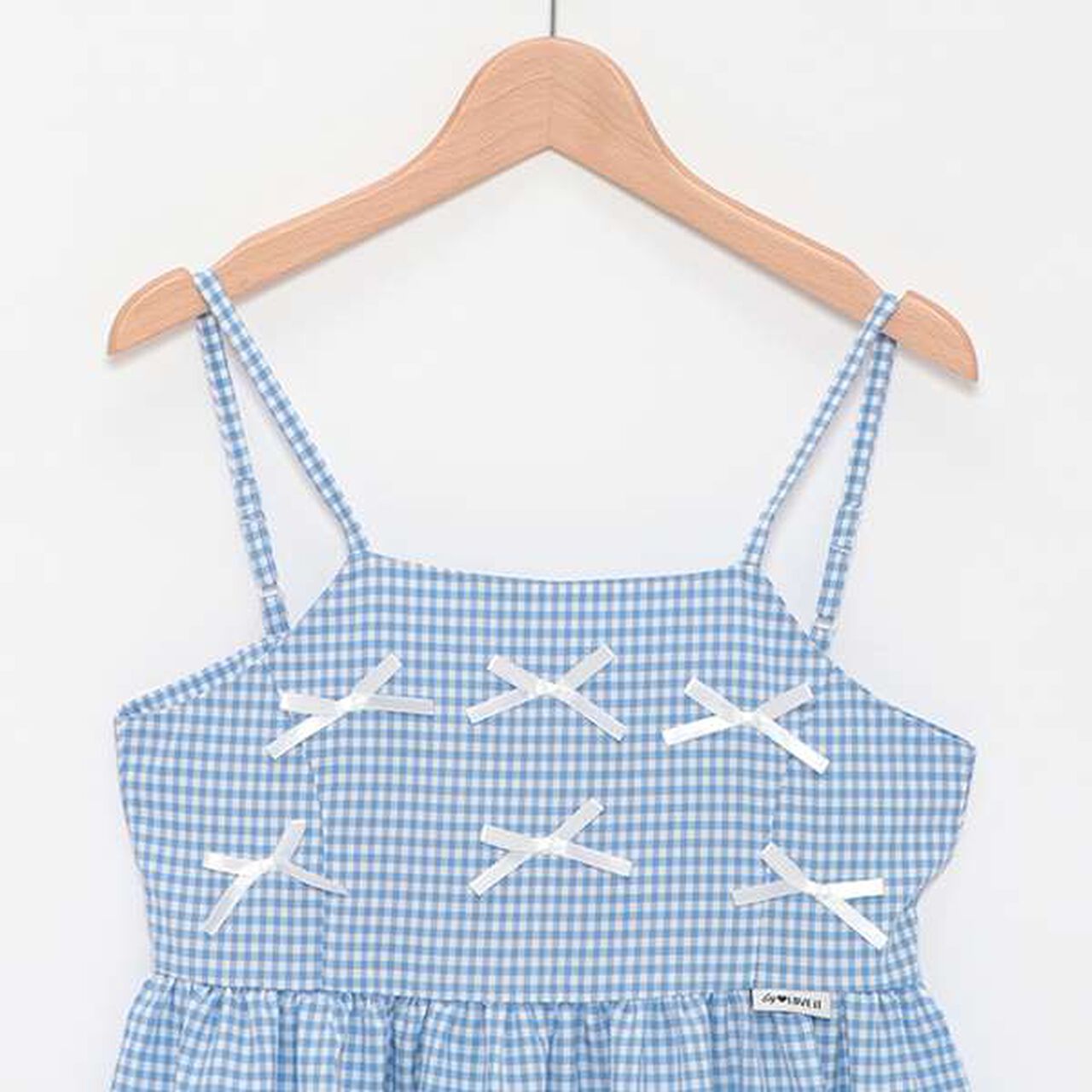 Hello Kitty Gingham Camisole One-Piece Dress Set,Blue, large image number 13