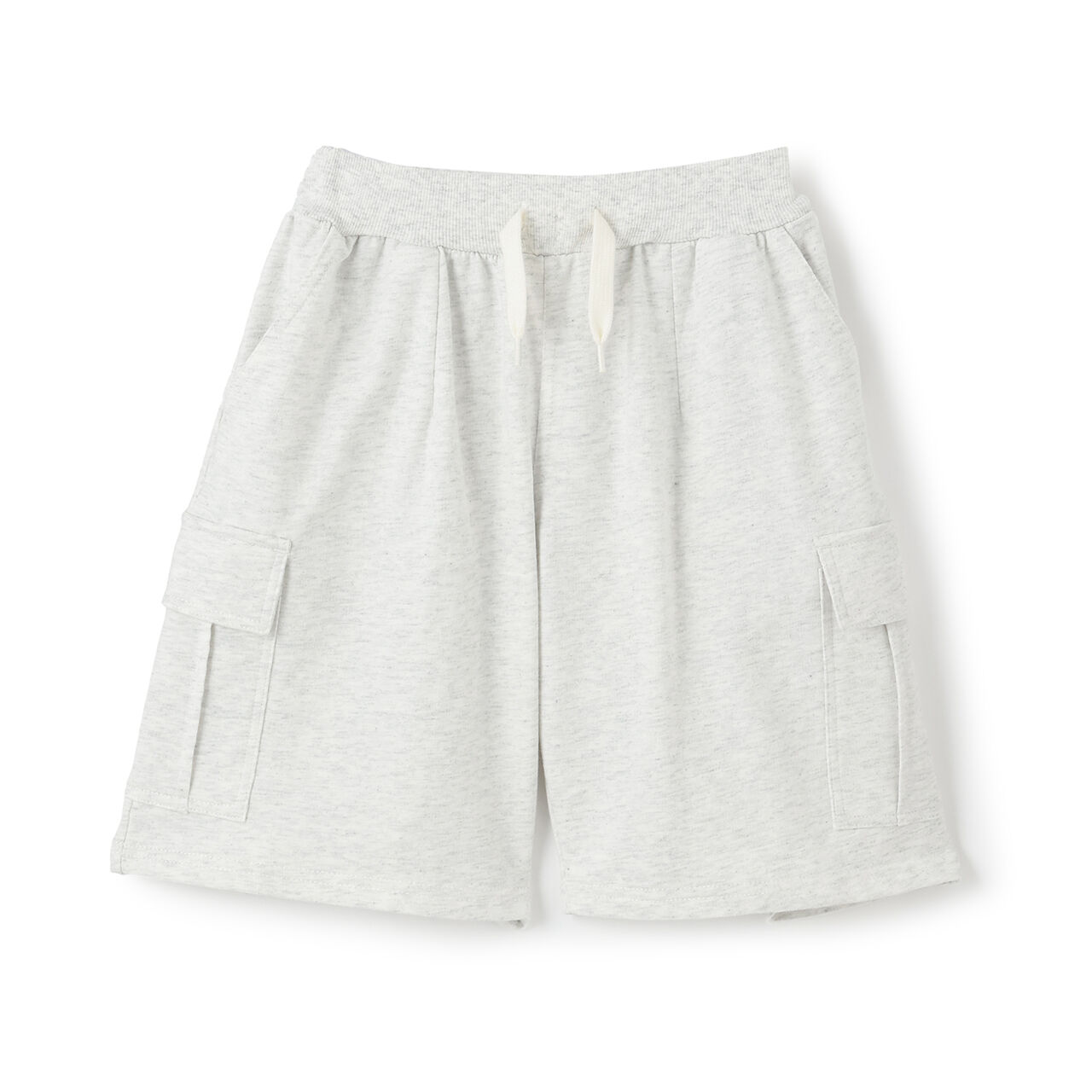 Sweatshirt Cargo Half Pants,Smoke white, large image number 0