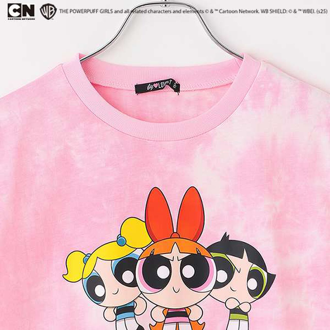 [The Powerpuff Girls] Tie-Dye Loose T-Shirt,Off white, large image number 3