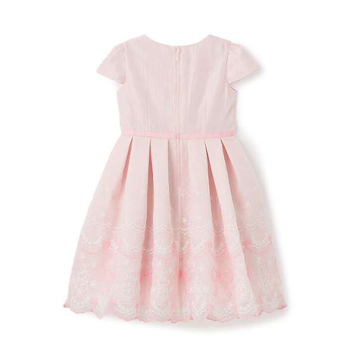 Organza Ribbon Embroidery Dress,Sax blue, medium image number 1