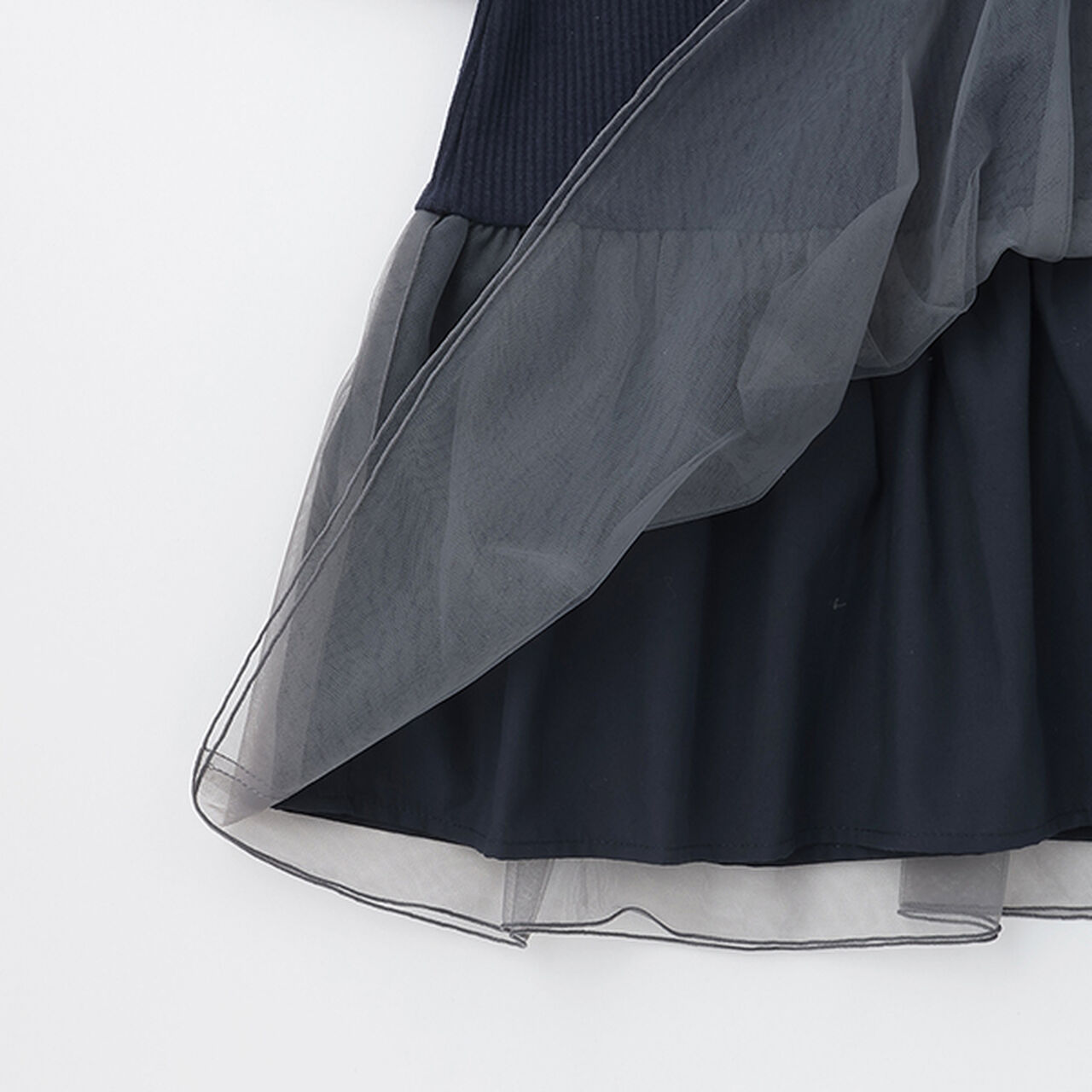 [Link] Lace Collar Tulle Tunic,Light pink, large image number 6