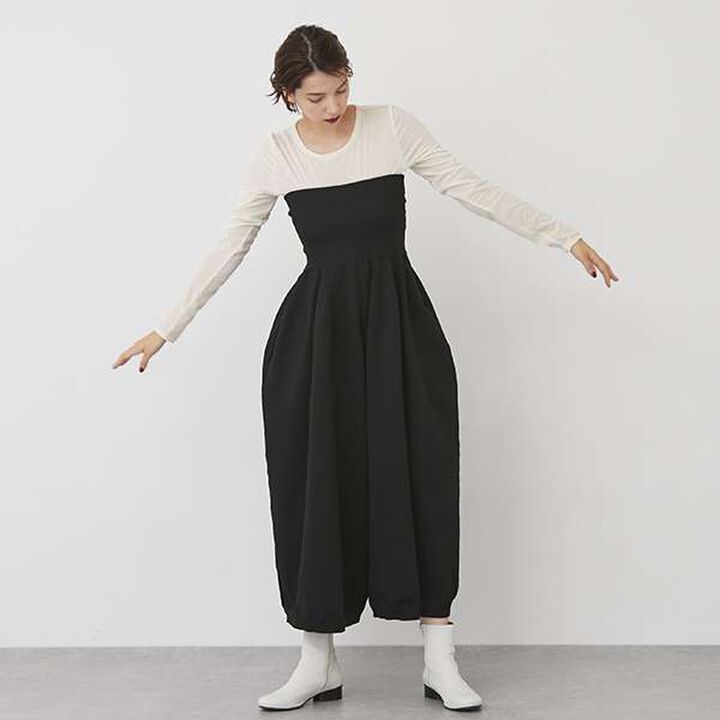 [LADIES] Loose Fit 2 WAY Bear Top Pants,Black, medium image number 0