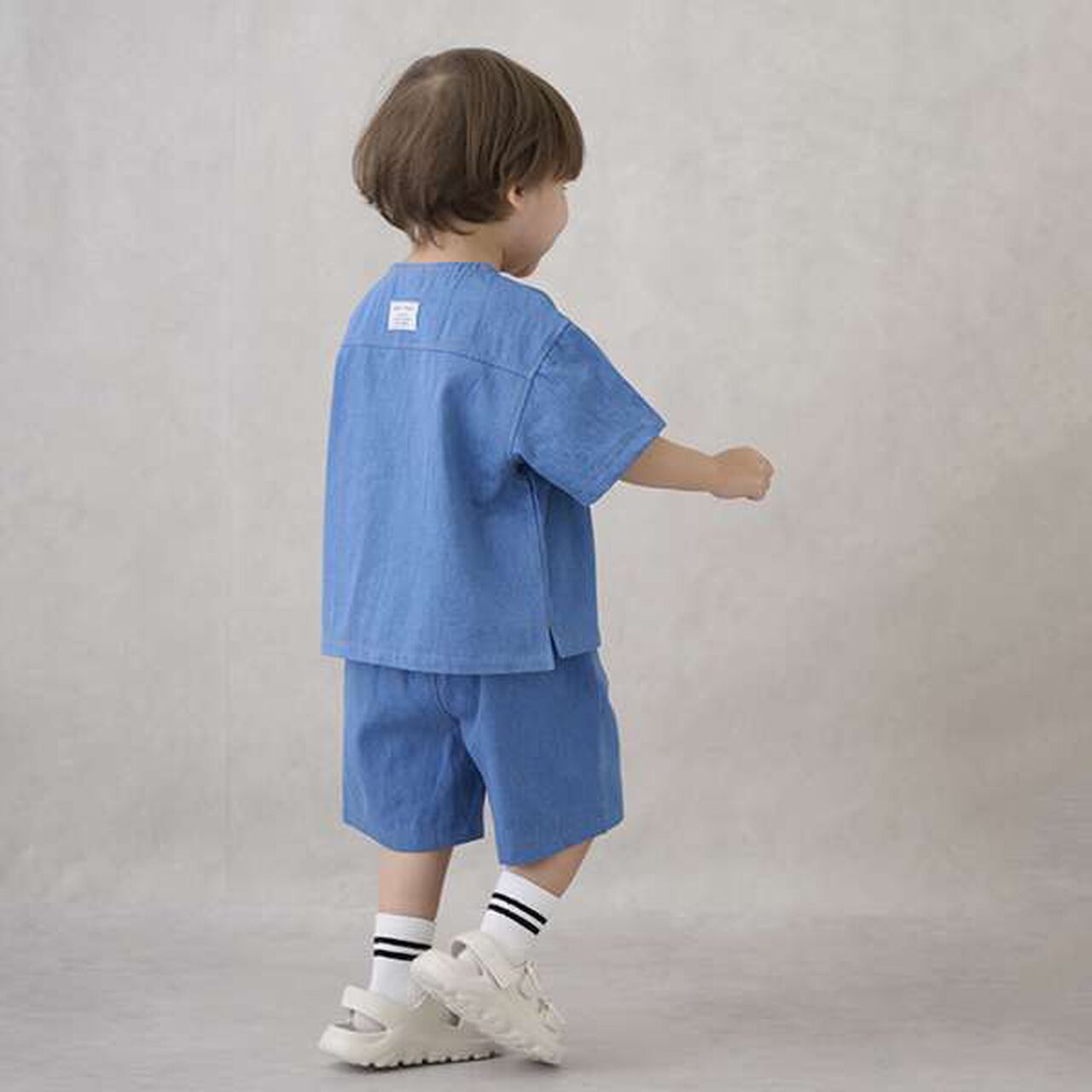 Woven Short-Sleeve Outfit Set,Striped, large image number 10