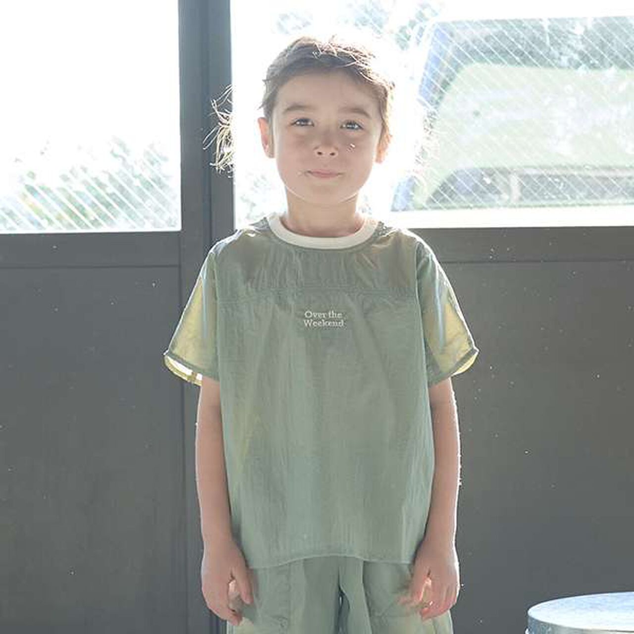 Easy Wide Nylon T-Shirt,Light khaki, large image number 4