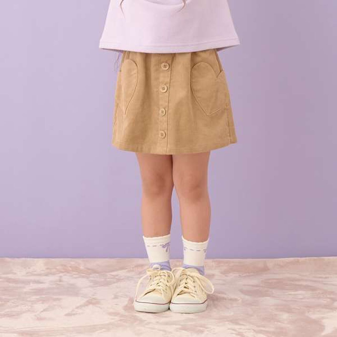 Heart Pocket Corduroy Skirt Pants,Moss green, large image number 22