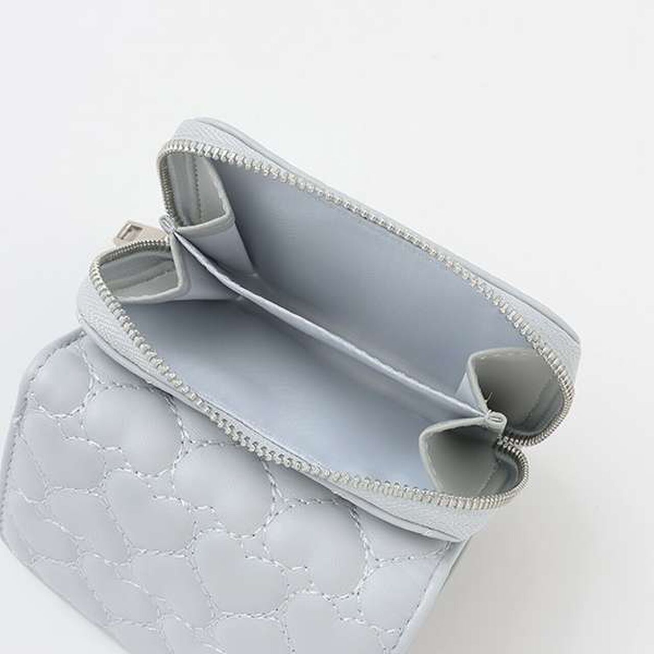 Heart Quilt Tri-Fold Wallet,Sax blue, large image number 10