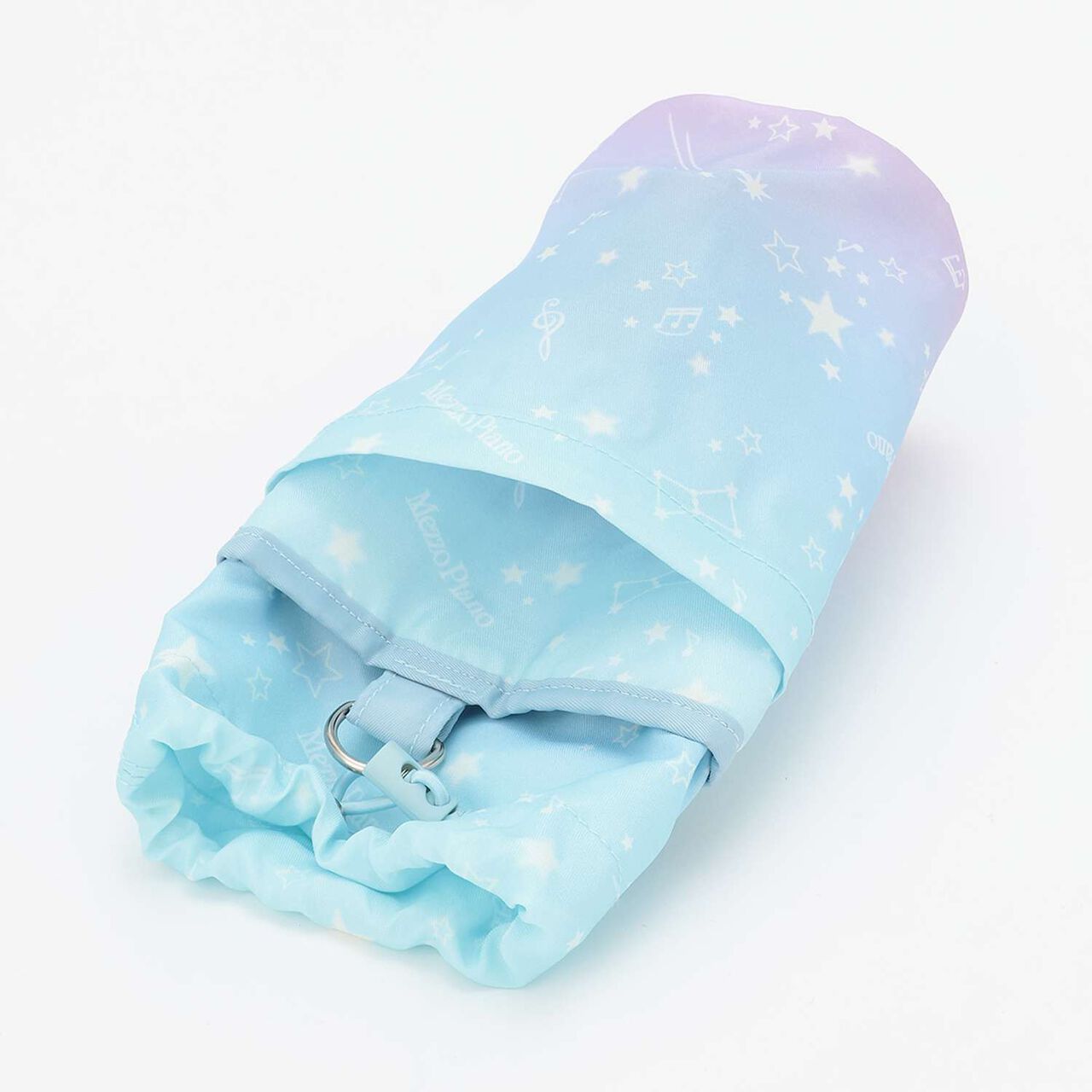 Zodiac & Music Note Pattern Shoulder Bag with Bottle Holder,Light blue, large image number 8