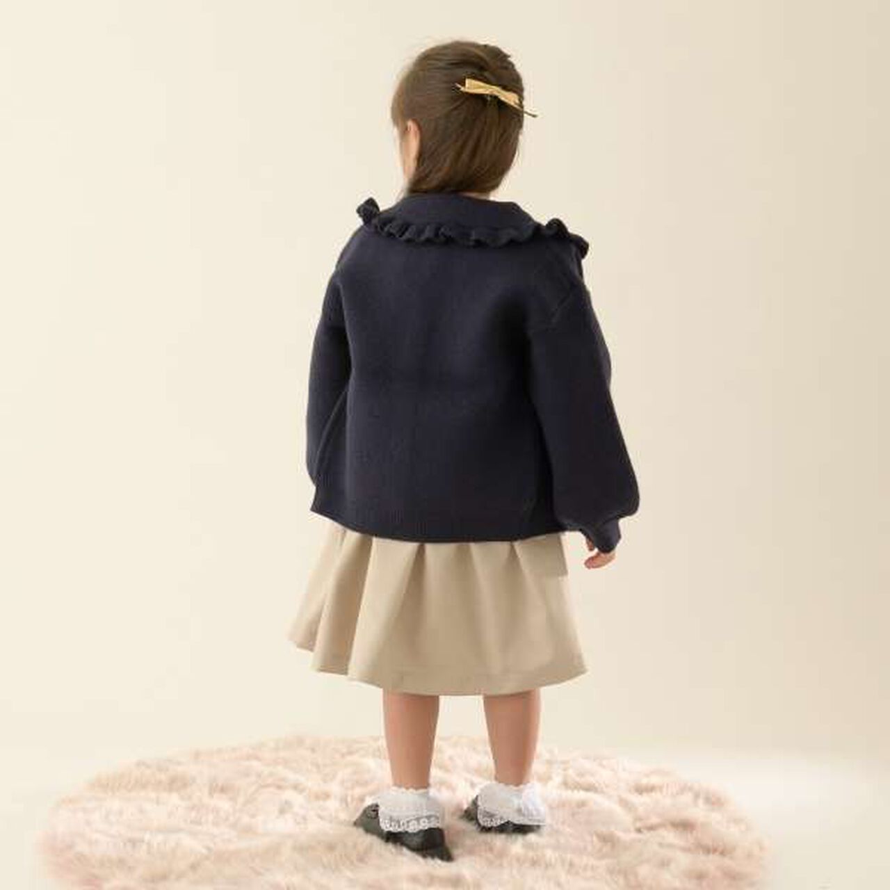 [Occasion] Frill Collar Cardigan,Cream, large image number 6