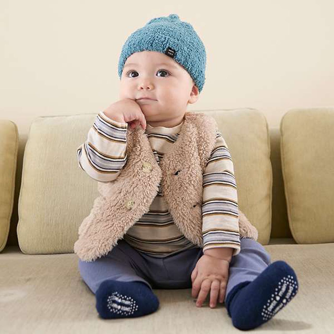 Random Stripe Pattern Outfit Set,Light green, large image number 15