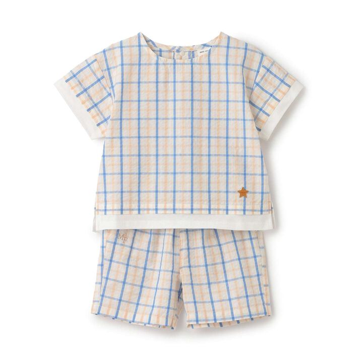 [Fujimoto Miki Collaboration] Boys Checkered Outfit Set,Pearl white, medium image number 5