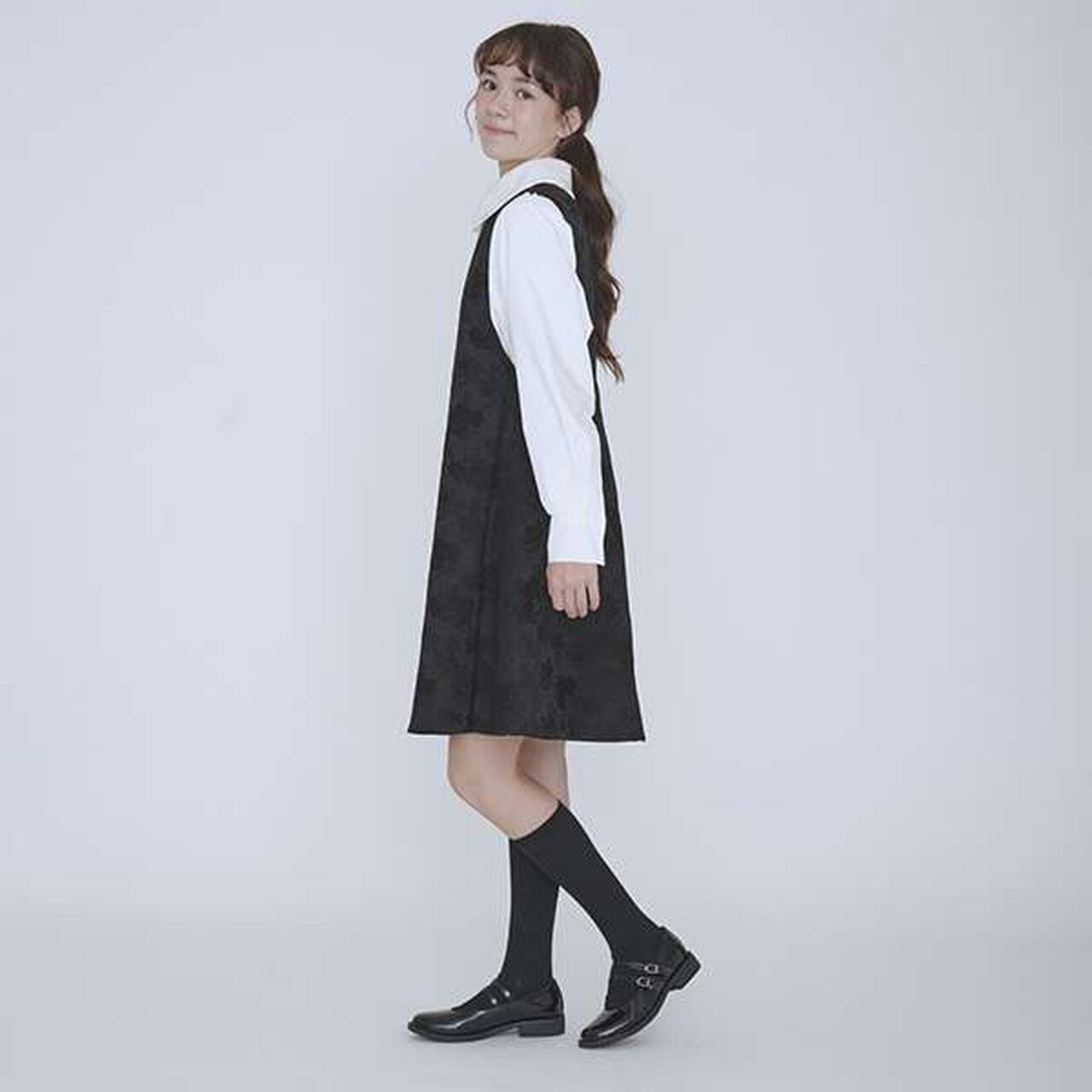 [AMI] Reversible Jumper Skirt,Black, large image number 5
