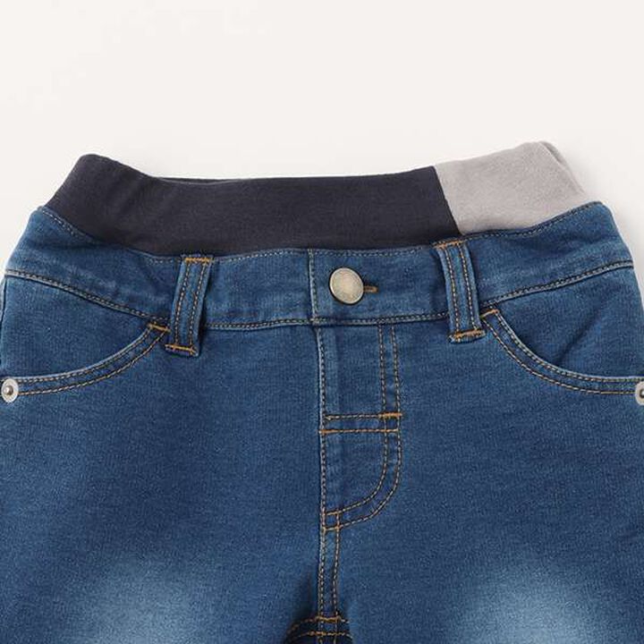 Knit Denim Pants,Navy, medium image number 2