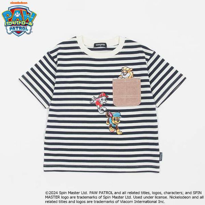 [Paw Patrol] Stripe Short Sleeve T-Shirt,Navy, medium image number 0
