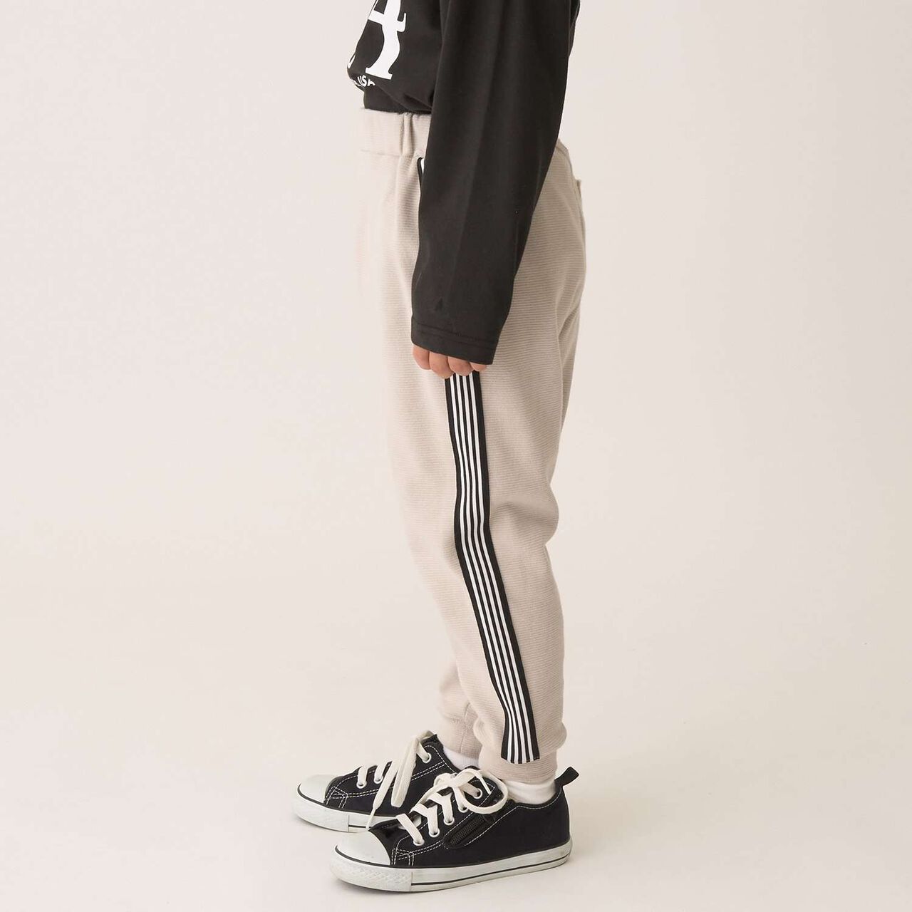 Tomo Pants with Side Line Tapered Design,Greige, large image number 18