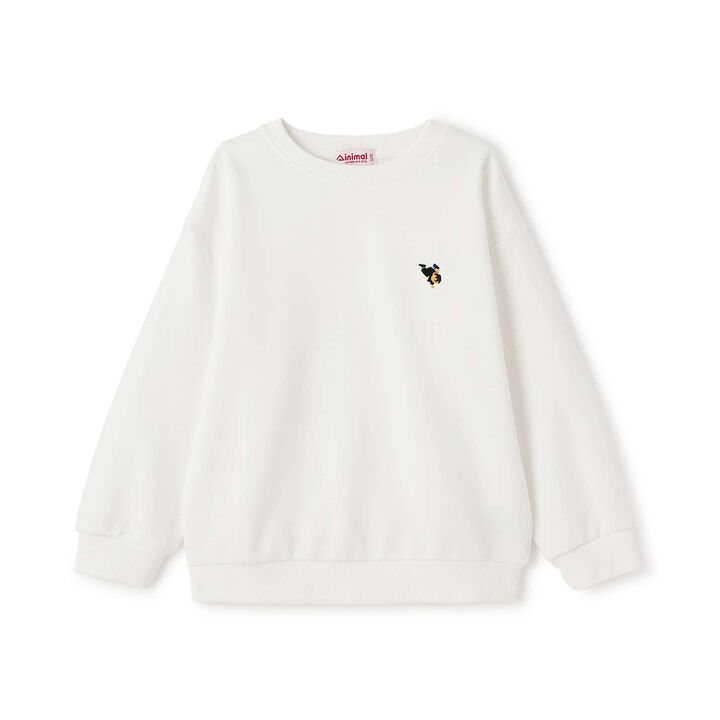 Bear Embroidery Fleece Sweatshirt,Blue, medium image number 9