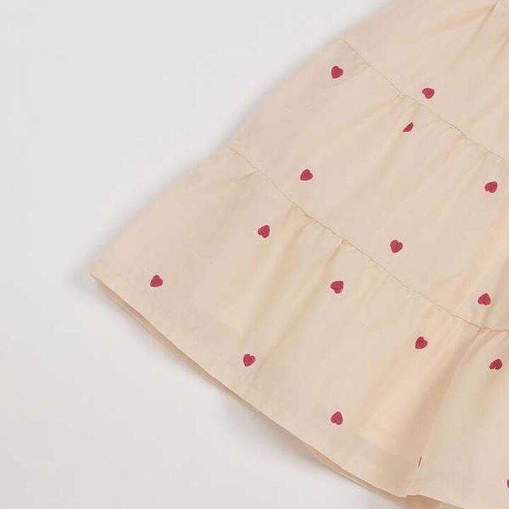 [Link] Heart Embroidery One-Piece Dress (Kids Size),Black, medium image number 12