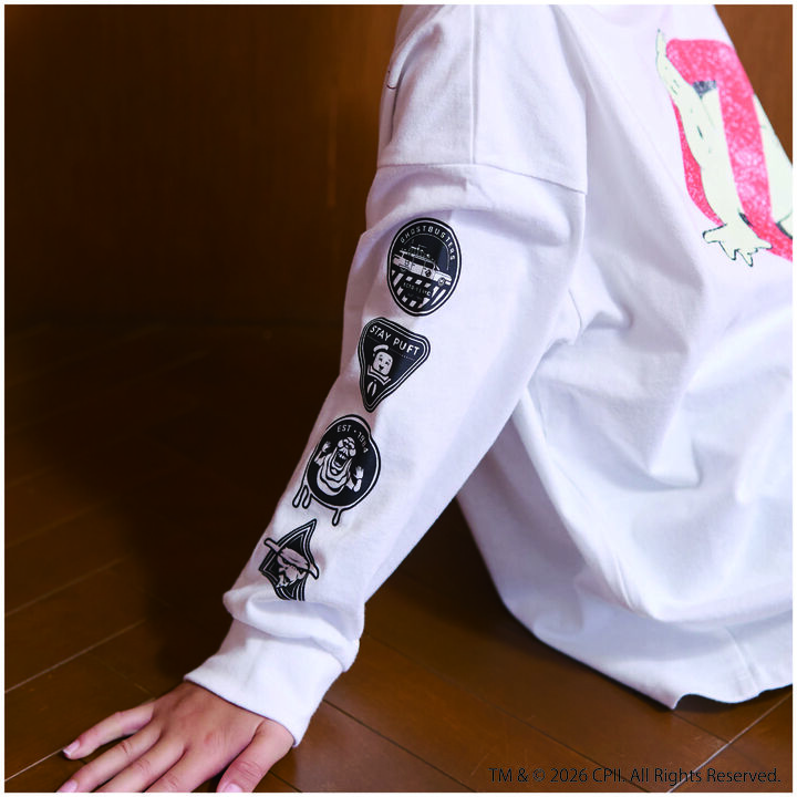 [Ghostbusters] Phosphorescent Logo Long-Sleeve T-Shirt for Boys Kids,Ivory, medium image number 4