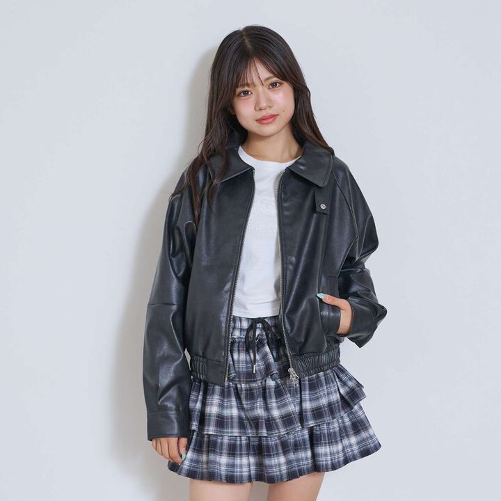 LTXC [Washable, Adjustable] Faux Leather Jacket,Black, medium image number 0