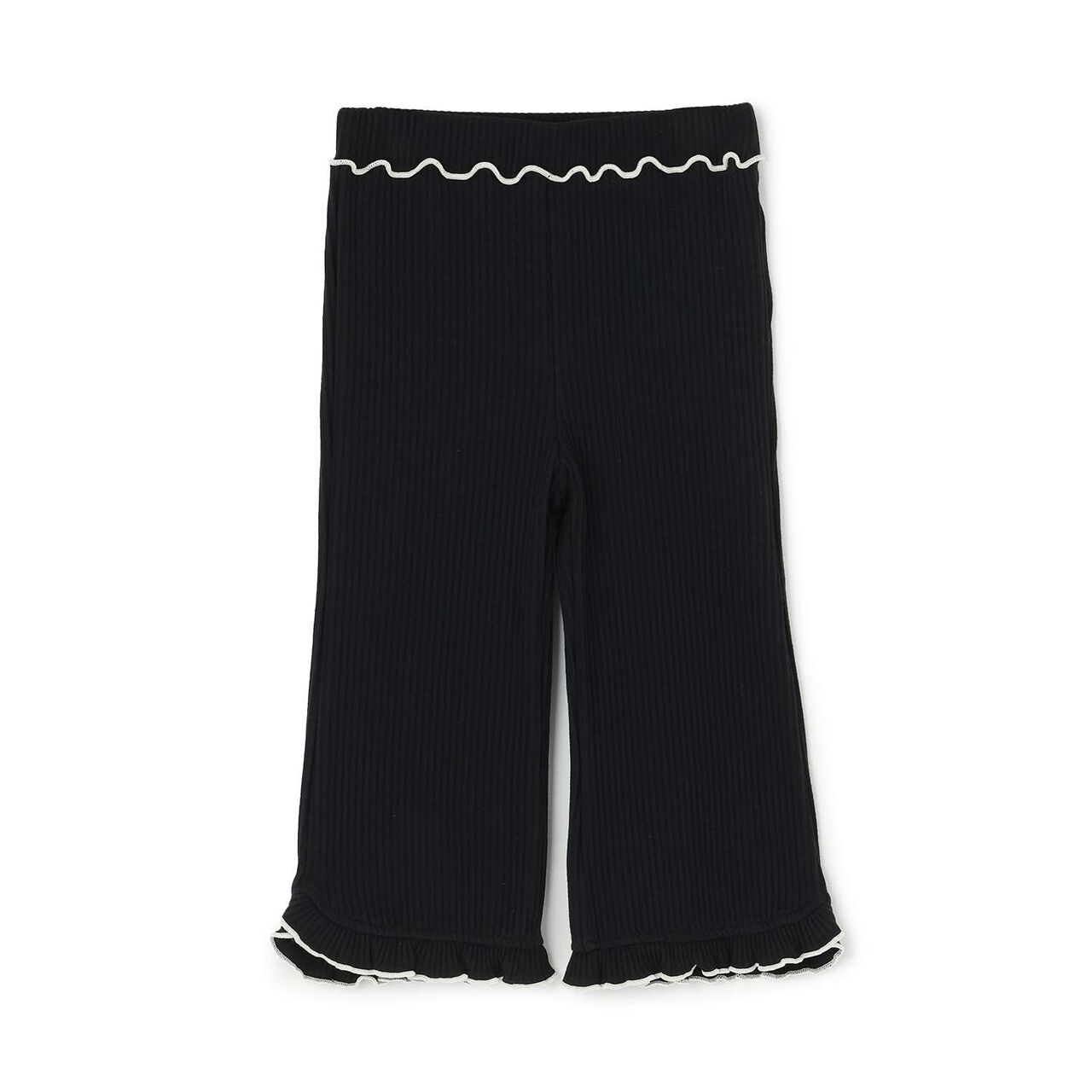 Merrowed Frill Flared Pants,Charcoal gray, large image number 16