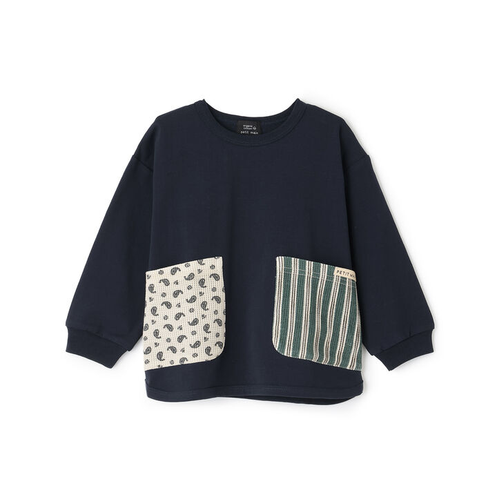 Organic Pocket Long-Sleeve T-Shirt,Navy, medium image number 0