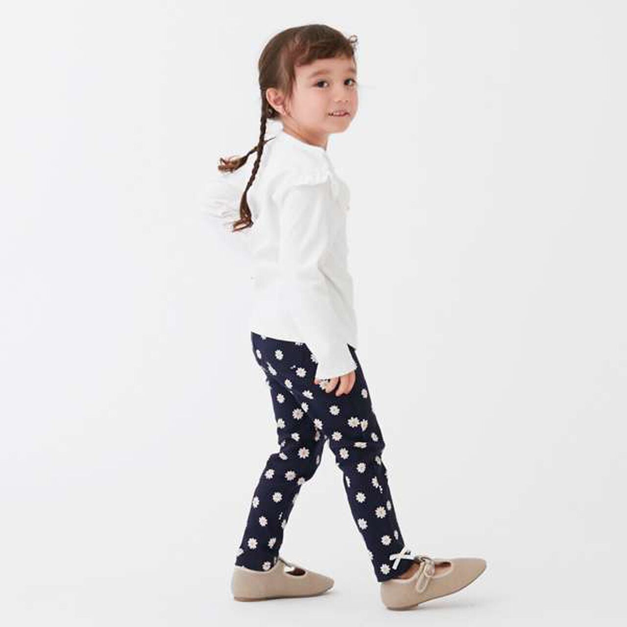 Affordable GIRLS 10-length Leggings,Sax blue, large image number 22