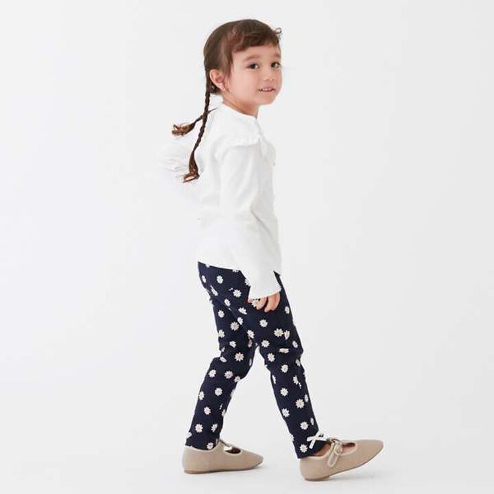 Affordable GIRLS 10-length Leggings,Sax blue, medium image number 22