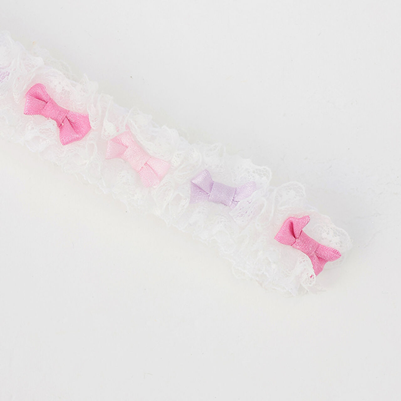 Lace Ribbon Headband,White, large image number 3