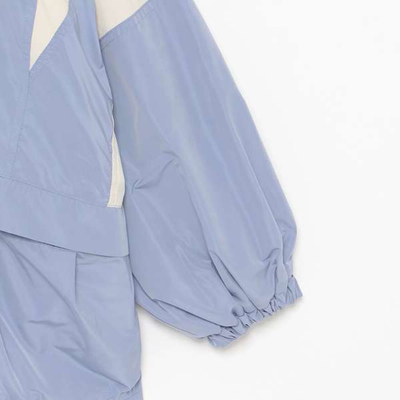 Water-Repellent Fleece-Lined Warm Color Block Track Jacket,Light beige, large image number 6