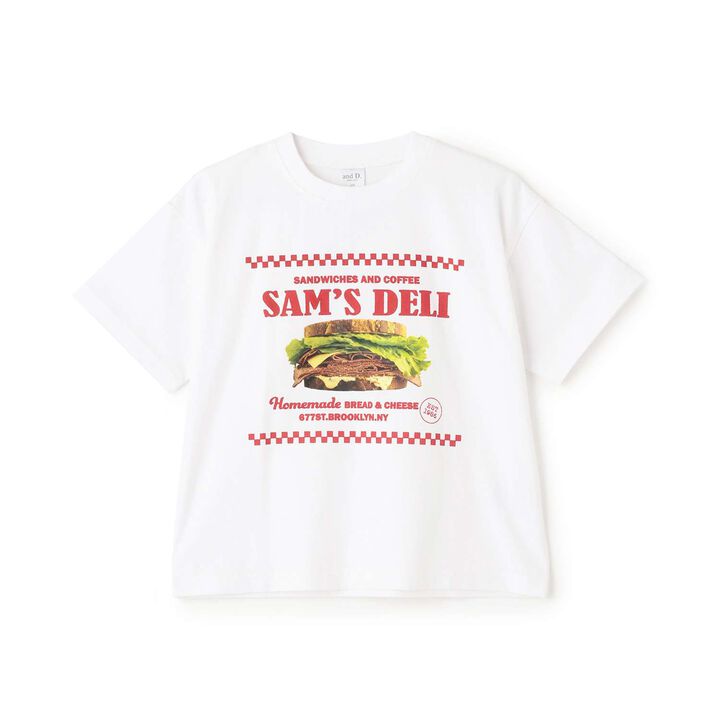 Assorted Food Wide Short-Sleeve T-Shirt,White, medium image number 0