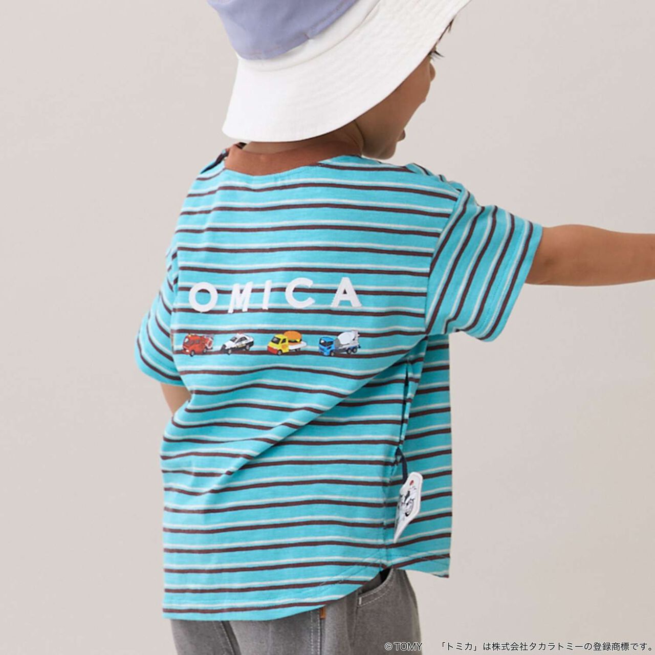 [TOMICA / Cool Touch] Multi-Stripe Short Sleeve T-Shirt,Orange, large image number 3