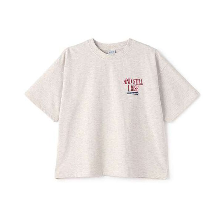 [100% Cotton Matching with Dad] Kids Logo Embroidery Big Half T-Shirt,Smoke white, medium image number 23