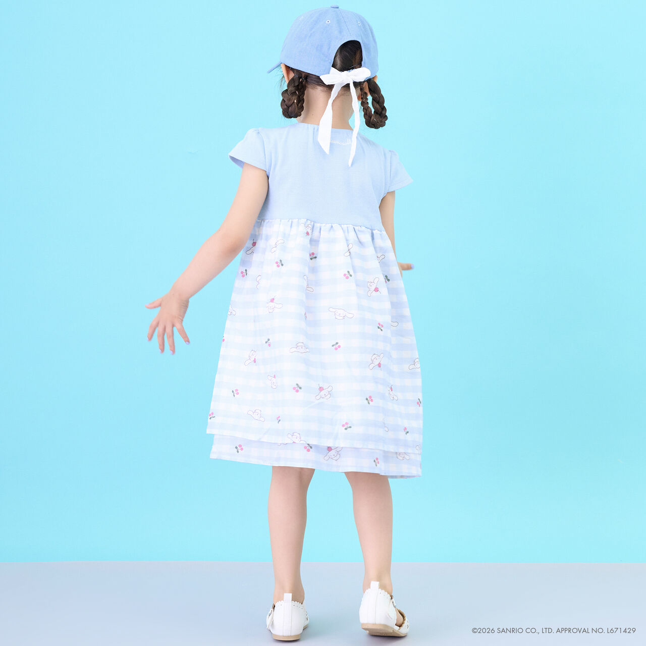 [Sanrio Characters/Cool Sensation] Short-Sleeve Fabric Combo One-Piece Dress,Red, large image number 2