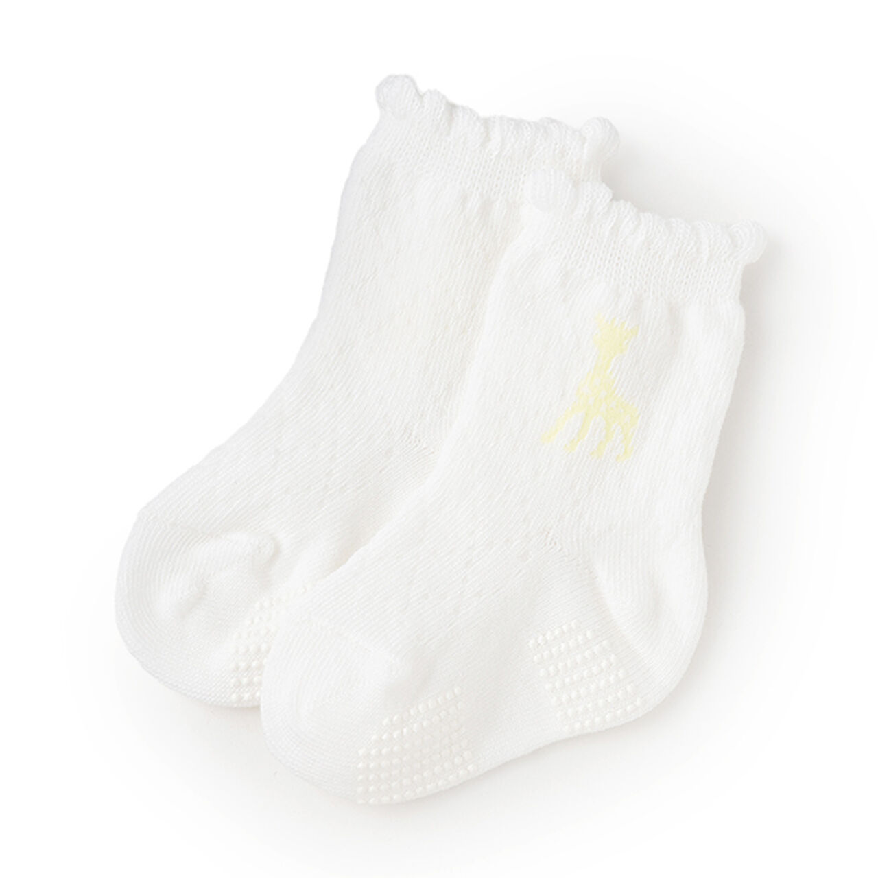 Lace-Patterned Socks,Off white, large image number 0