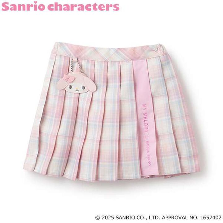[My Melody & Cinnamoroll] Pleated Skirt-Pants with Pouch,Pink, medium image number 0