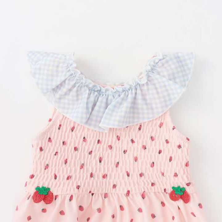 [SWIM] Fruit All-Over Pattern Bikini with Cap,Light pink, medium image number 3