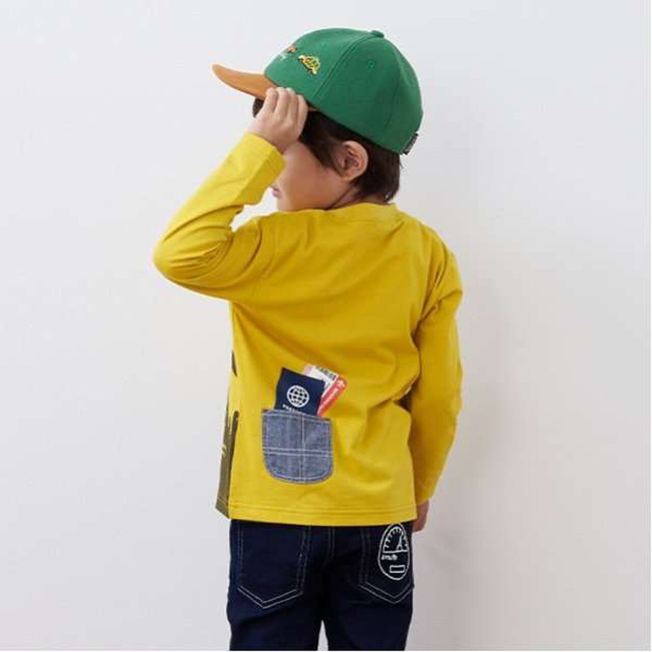 Sky Journey Long-Sleeve T-Shirt,Mustard, large image number 5