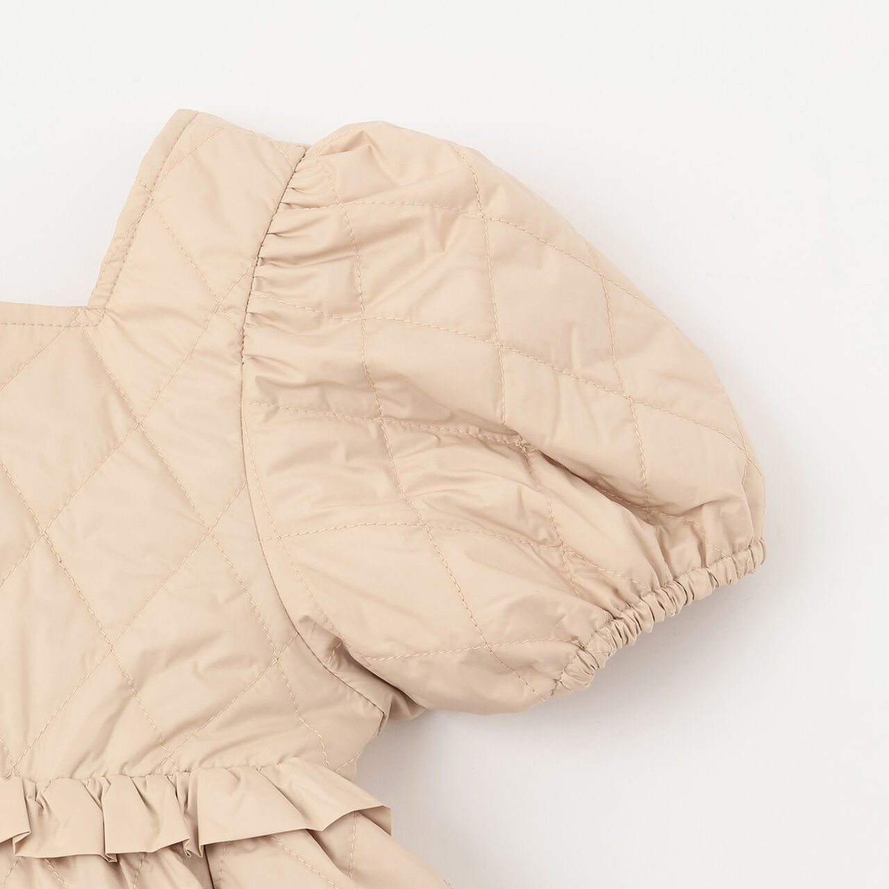 Quilted Puff One-Piece Dress,Pink, large image number 8