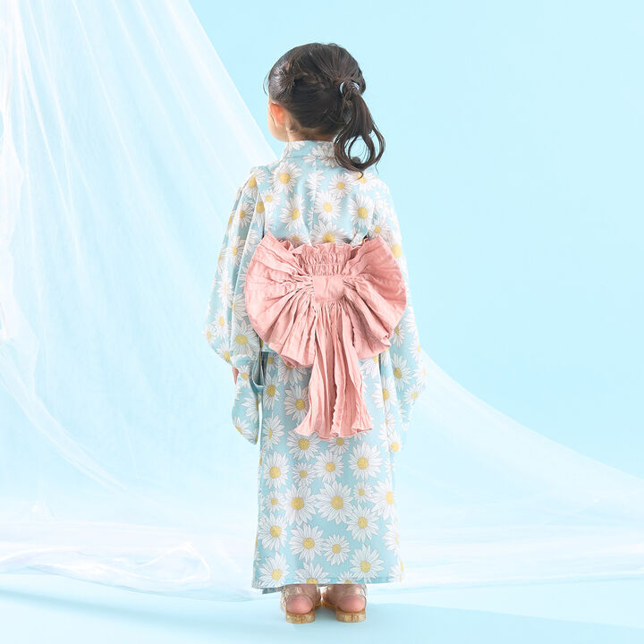 [Easy Wear♪] [Cool Touch] 4-Way Separate Yukata with Obi (OHANA) [Kids Girls],Coral red, medium image number 35