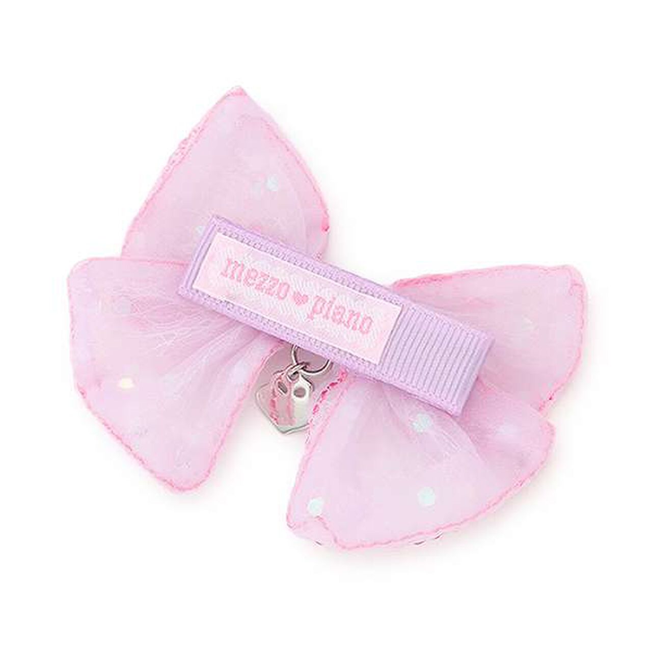 Sparkling Ribbon Hair Clip,Sax blue, large image number 1