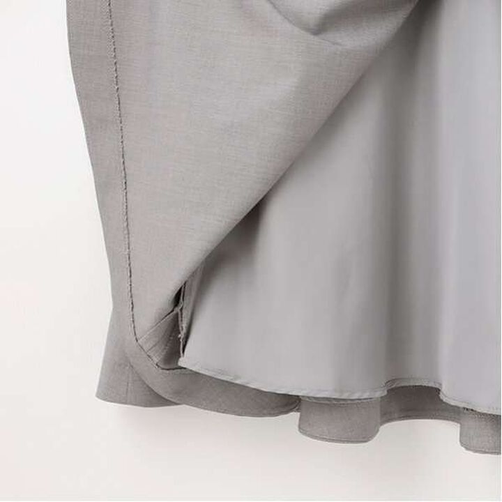 [Graduation Attire] One-Piece Dress with Ribbon Tie,Gray, medium image number 4