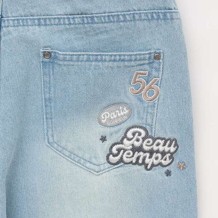 Cut-Off Denim Pants,Sax blue, medium image number 11