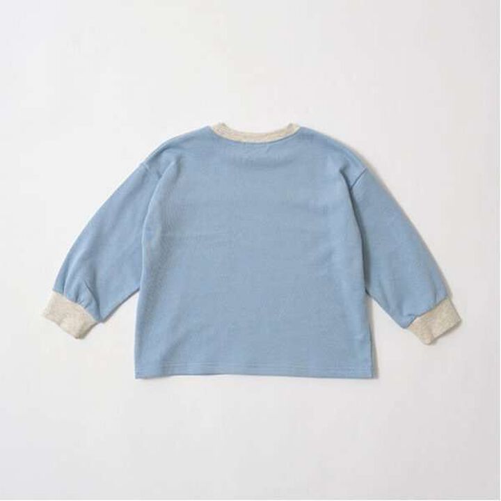 Pilling-Resistant Bi-Color Sweatshirt,Milky white, medium image number 13