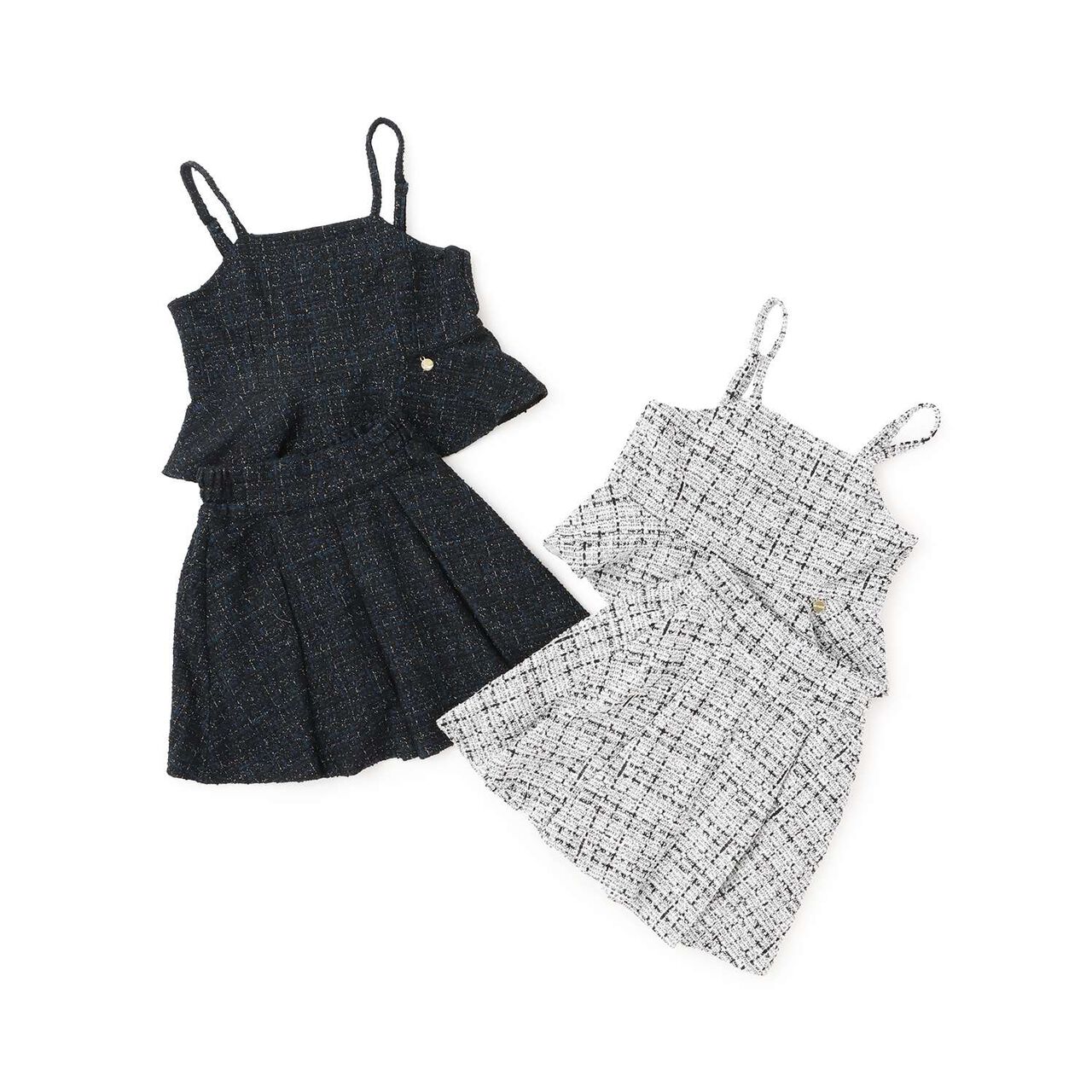 Bodice Skirt Outfit Set,Black, large image number 11